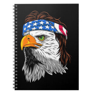 Bald Eagle Mullet USA Notebook