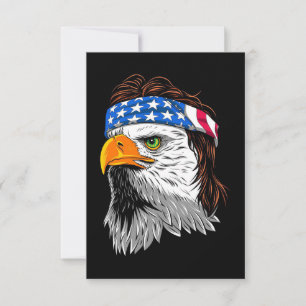 Bald Eagle Mullet USA RSVP Card