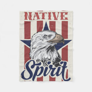 Bald Eagle Native Spirit Fleece Blanket