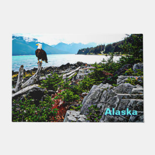 Bald Eagle On Alaska Coast Doormat