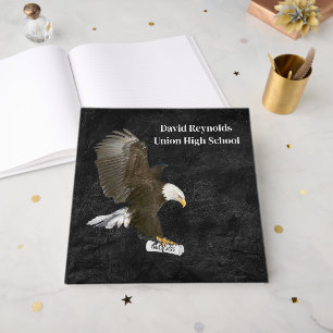 Bald Eagle On Black Leather with 2026 Diploma Guest Book