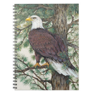 Bald Eagle on Branch Notebook
