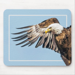 Bald Eagle on the Wing Mouse Mat