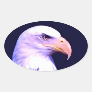Bald Eagle Oval Sticker