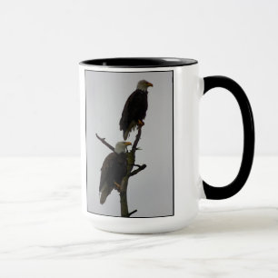 bald eagle pair in the rain mug