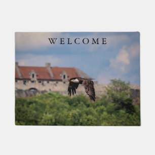 Bald Eagle passing Fort Ticonderoga Doormat