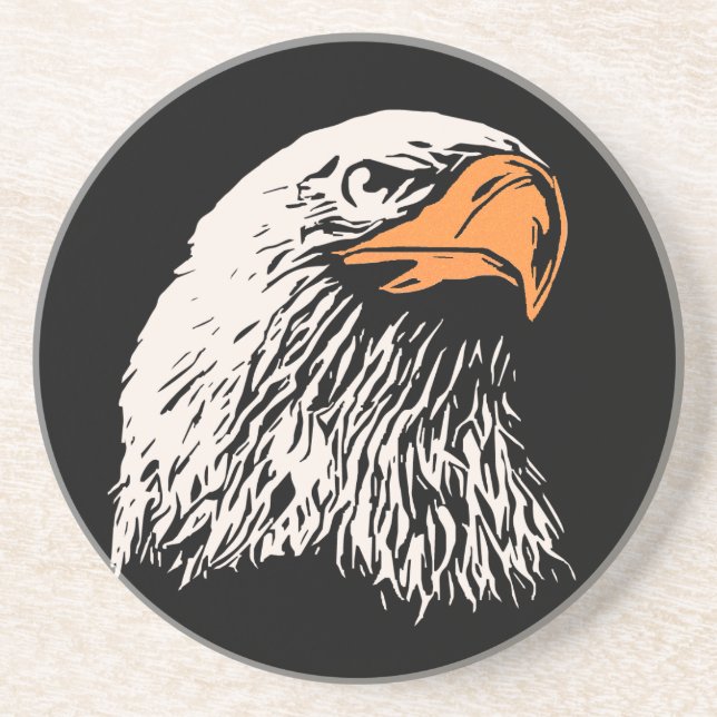 Bald Eagle Patriotic Coaster (Front)