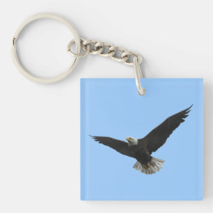 Bald Eagle Patriotic Key Ring