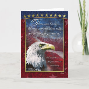 Bald Eagle Patriotic Thank You Card