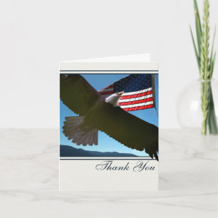 Bald Eagle Patriotic Thank You Card