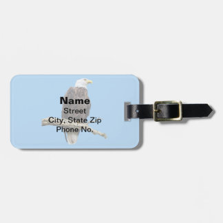 Bald Eagle Perched on a Branch Luggage Tag