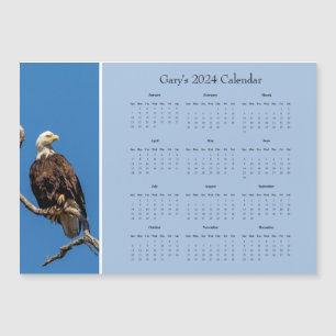 Bald Eagle - Personalise full year 2024 calendar