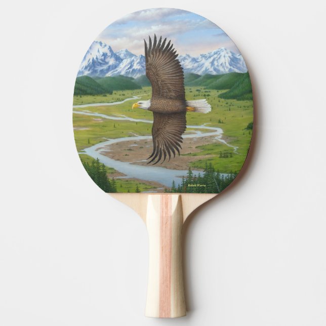 Bald Eagle Ping Pong Paddle (Front)