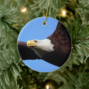 Bald Eagle Portrait Ceramic Tree Decoration