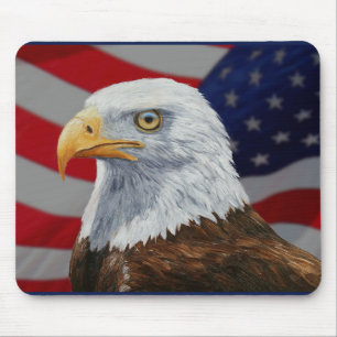 Bald Eagle Portrait Mouse Mat