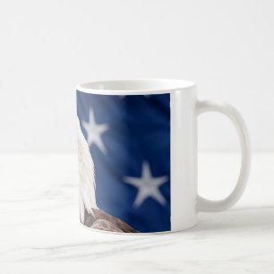 Bald Eagle Portrait with stars Coffee Mug