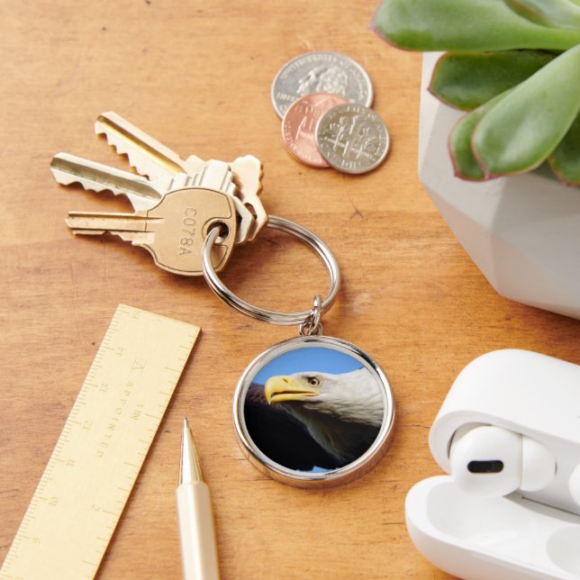 Bald Eagle Profile Key Ring (Desk)