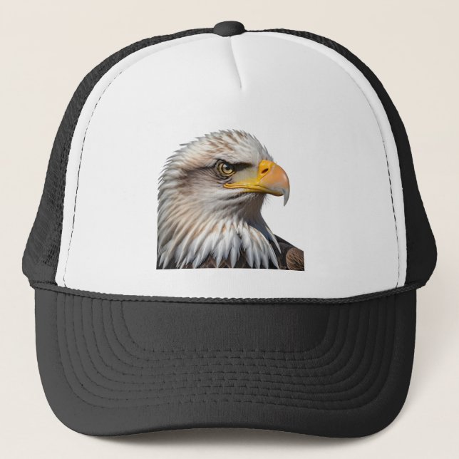 Bald Eagle Profile Trucker Hat (Front)