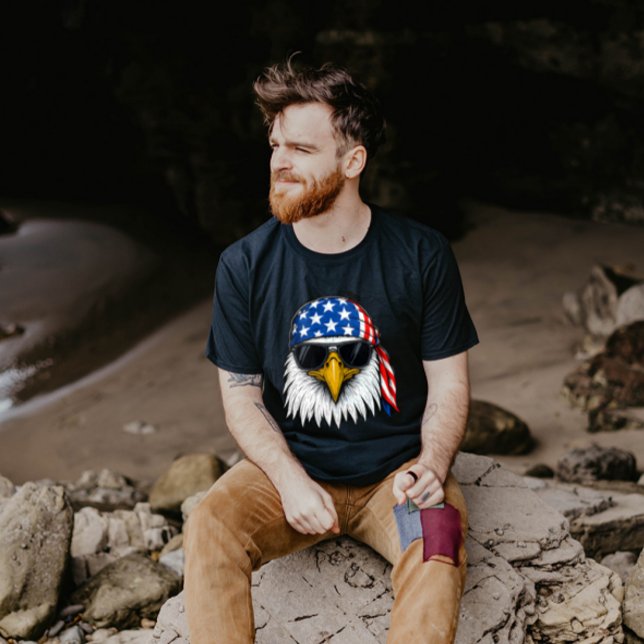 Bald Eagle Red White and Blue Independence Day T-Shirt (Creator Uploaded)