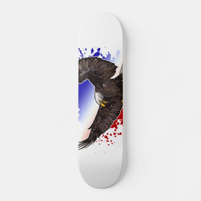Bald Eagle - Red, White & Blue Skateboard (Front)