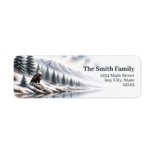 Bald Eagle Return Address Labels   Winter Mountain