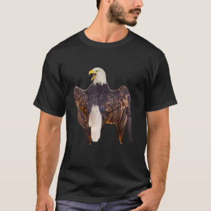 Bald eagle screaming from behind Natural T-Shirt