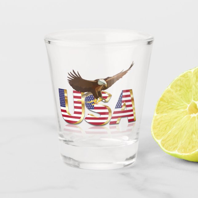 Bald eagle shot glass (Front)