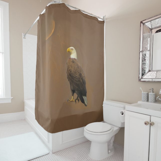 Bald eagle shower curtain (In Situ)