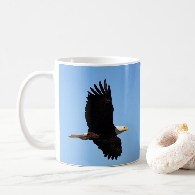 Bald Eagle Soar Coffee Mug (With Donut)
