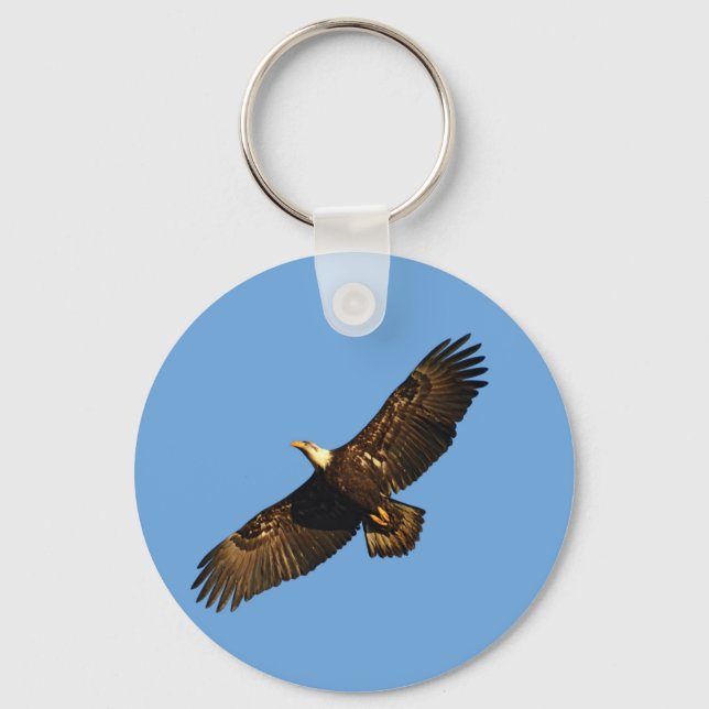 Bald Eagle Soaring 2 Key Ring (Front)