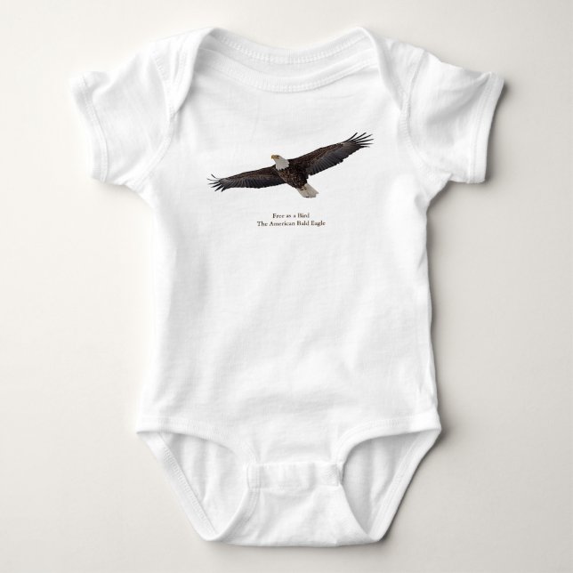 Bald Eagle Soaring Baby Bodysuit (Front)