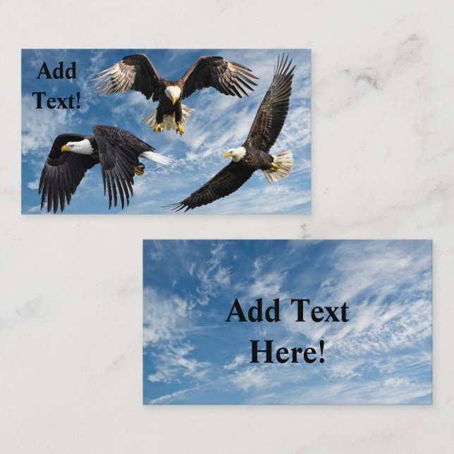 Bald Eagle Soaring Business Card (Front/Back)