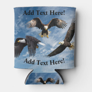Bald Eagle Soaring Can Cooler