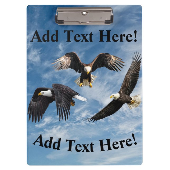 Bald Eagle Soaring Clipboard (Front)