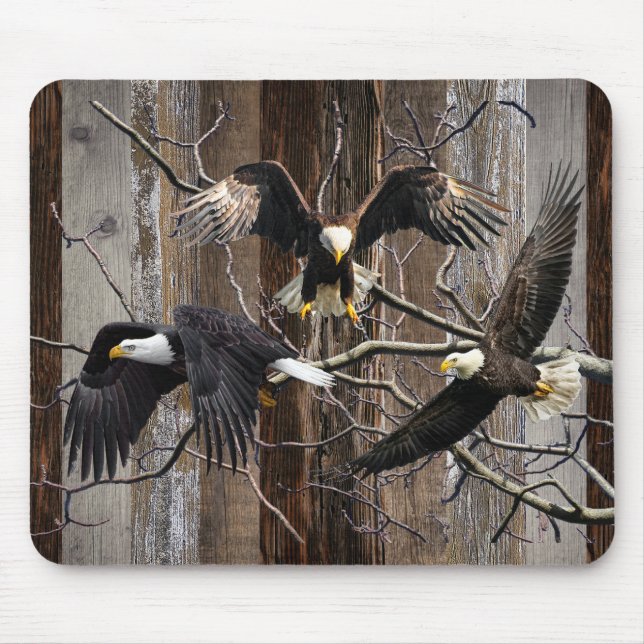 Bald Eagle Soaring Mouse Mat (Front)