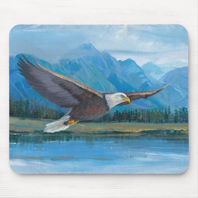 Bald Eagle Soaring Mouse Mat (Front)