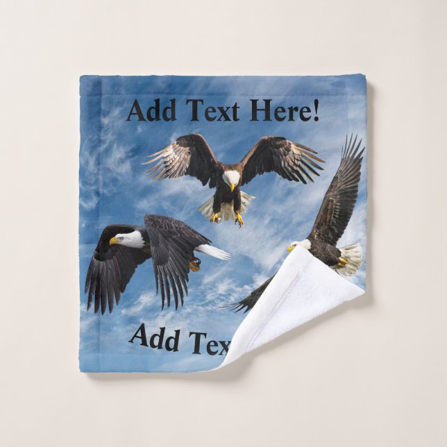 Bald Eagle Soaring Wash Cloth (Wash Cloth)