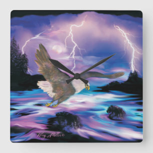 Bald Eagle Square Wall Clock