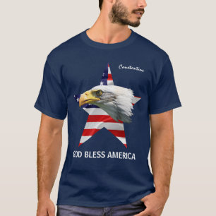 Bald Eagle, Star, Flag customisable classy T-Shirt