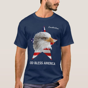 Bald Eagle, Star, Flag customisable lovely T-Shirt