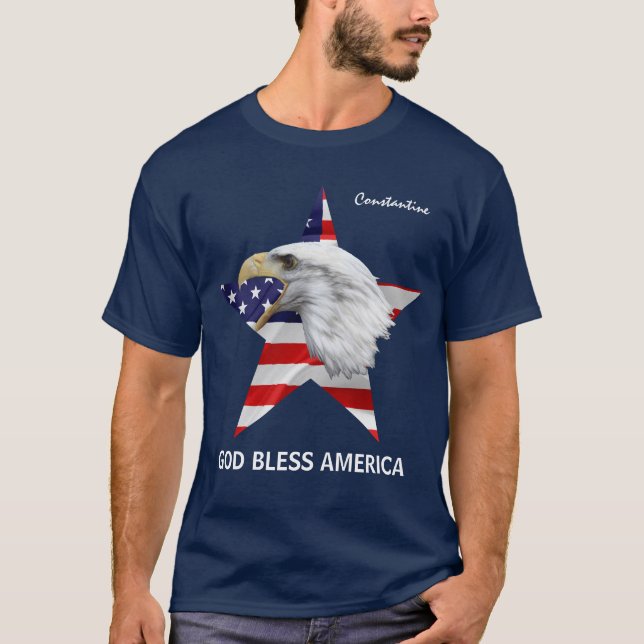 Bald Eagle, Star, Flag customisable splendid T-Shirt (Front)