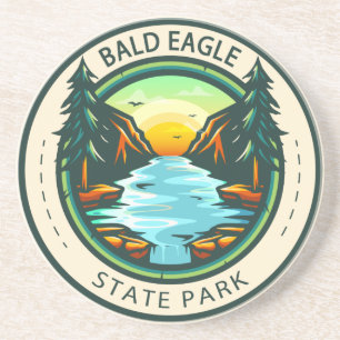 Bald Eagle State Park Pennsylvania Badge Coaster