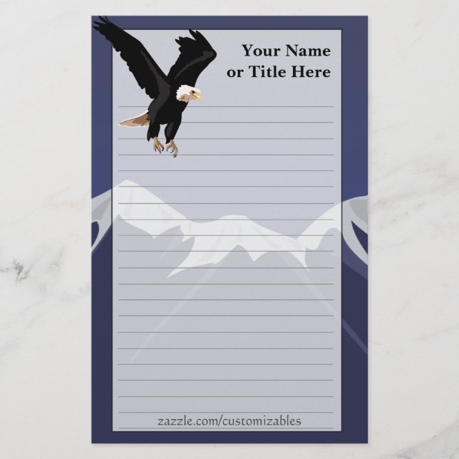 Bald Eagle Stationary Stationery (Front)