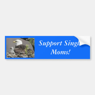Bald Eagle Support Single Moms! Bumper Sticker