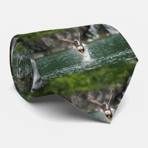 Bald Eagle The Big Catch Tie
