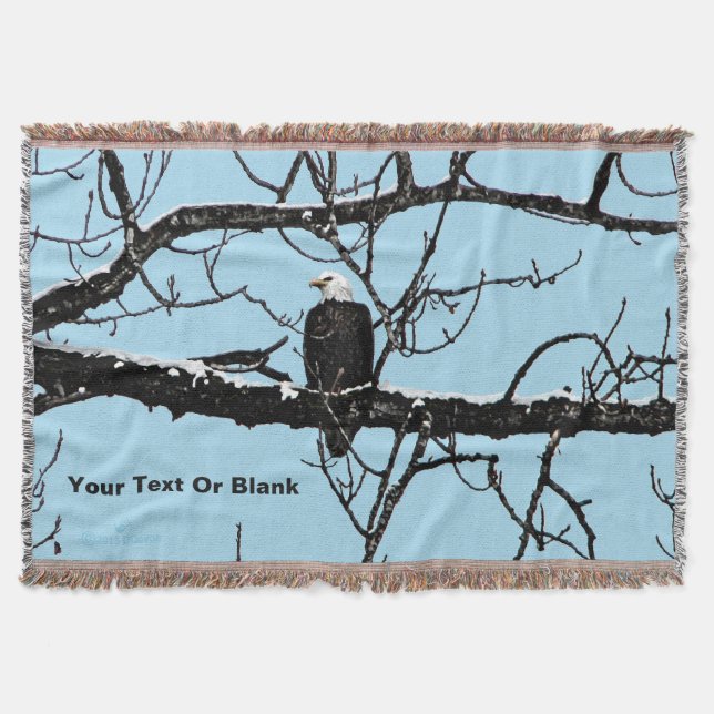 Bald Eagle Throw Blanket (Front)