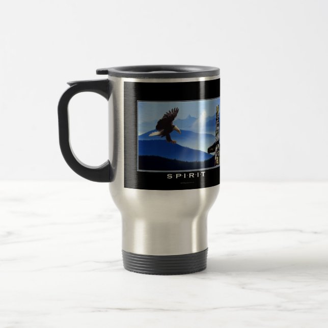 Bald Eagle & Totem-Pole Drinking Mug (Left)