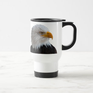 Bald eagle travel mug
