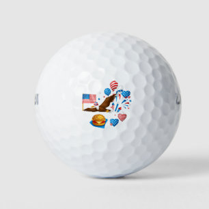 bald eagle uncle sam golf balls