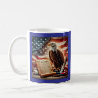 Bald Eagle, United States Flag, and Constitution